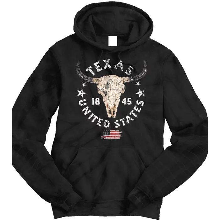 Texas USA Pride Since 1845 Texas Fan Tie Dye Hoodie