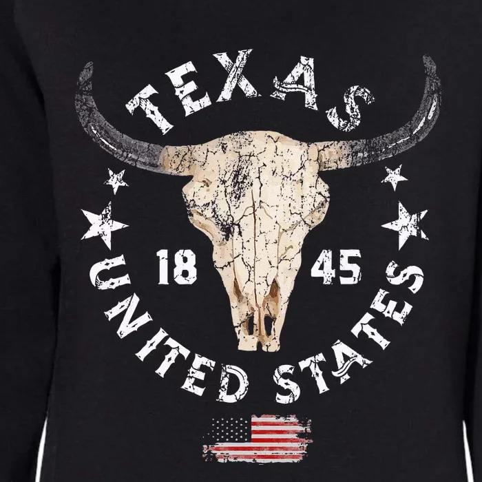 Texas USA Pride Since 1845 Texas Fan Womens California Wash Sweatshirt