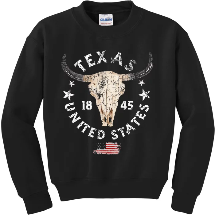 Texas USA Pride Since 1845 Texas Fan Kids Sweatshirt