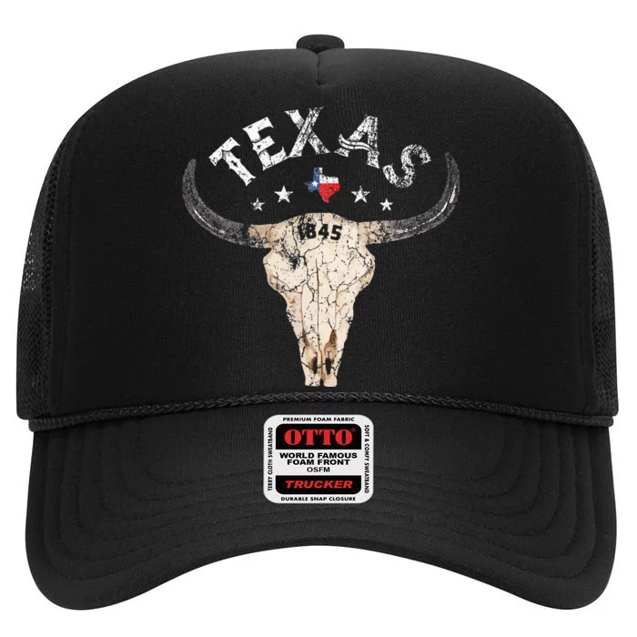 Texas USA Pride Since 1845 Holiday High Crown Mesh Trucker Hat