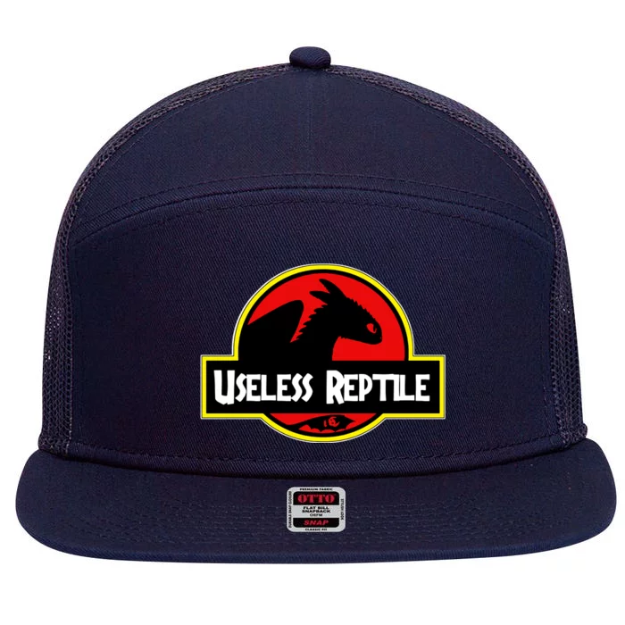 Toothless Useless Reptile 7 Panel Mesh Trucker Snapback Hat