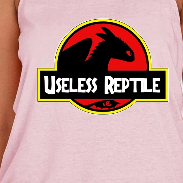 Toothless Useless Reptile Women's Knotted Racerback Tank