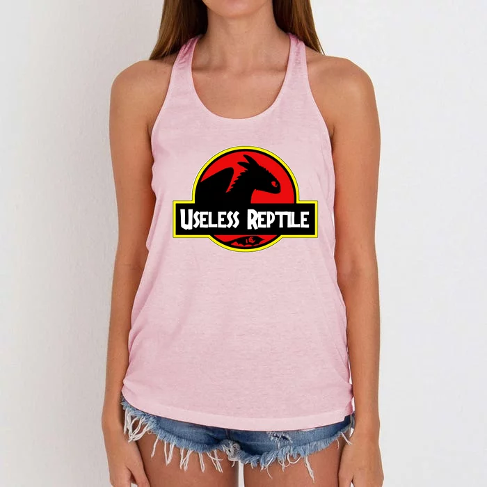 Toothless Useless Reptile Women's Knotted Racerback Tank