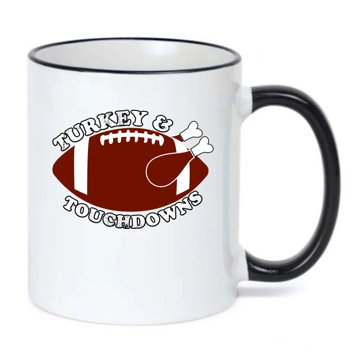 Turkey And Touchdowns Black Color Changing Mug