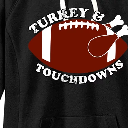 Turkey And Touchdowns Women's Fleece Hoodie