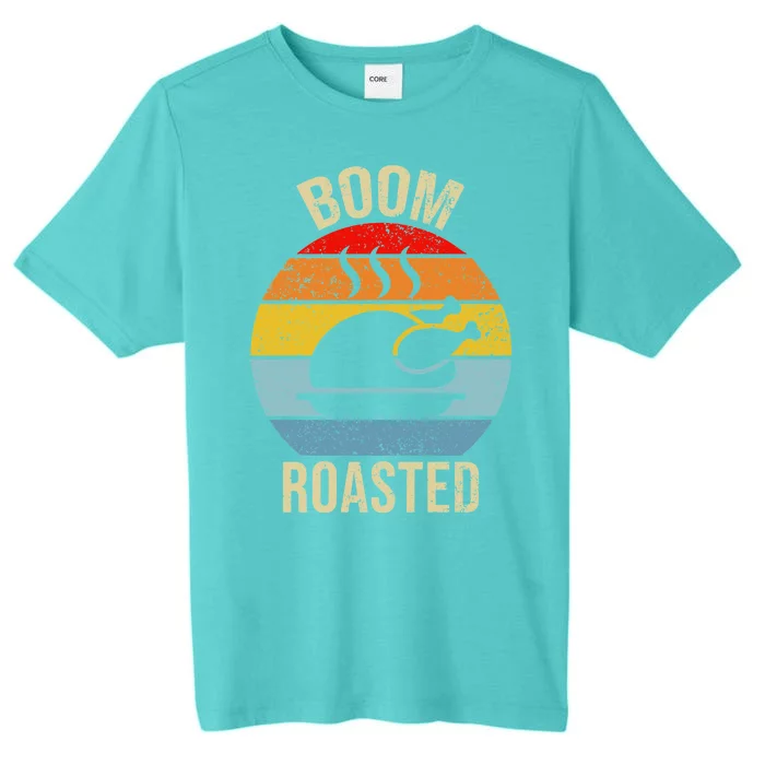 Turkey Boom Roasted Vintage Funny Holiday ChromaSoft Performance T-Shirt