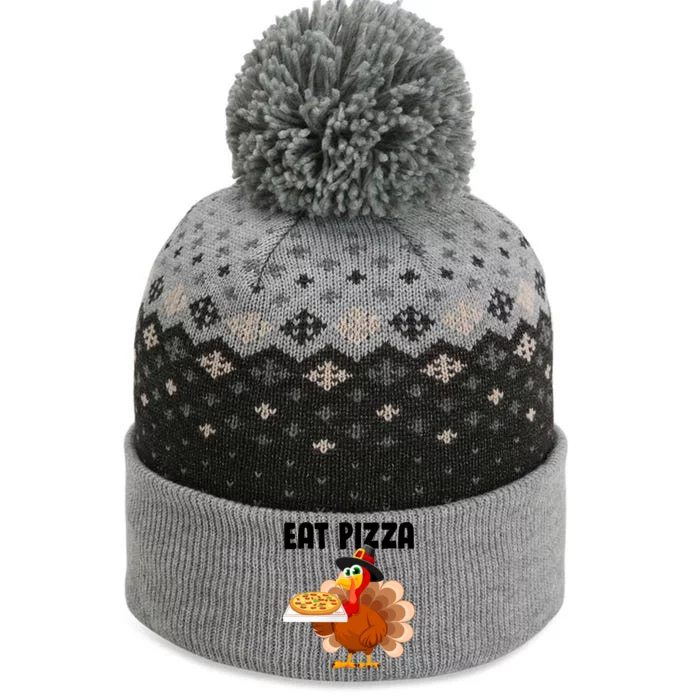 Turkey Eat Pizza Funny The Baniff Cuffed Pom Beanie