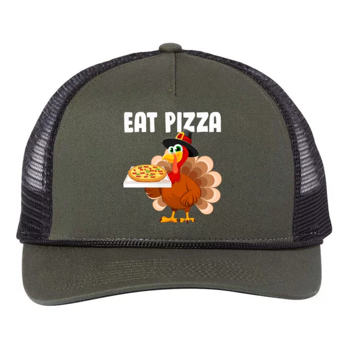 Turkey Eat Pizza Funny Retro Rope Trucker Hat Cap