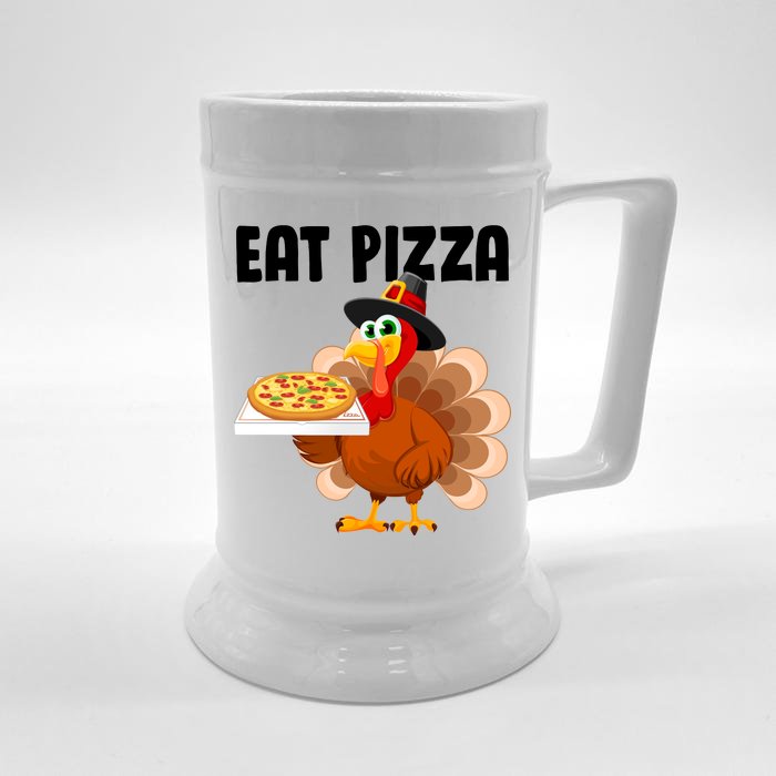 Turkey Eat Pizza Funny Front & Back Beer Stein