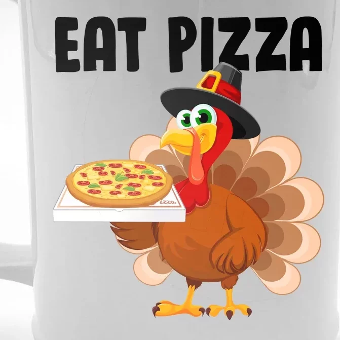 Turkey Eat Pizza Funny Front & Back Beer Stein