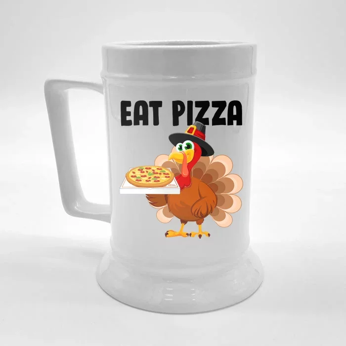 Turkey Eat Pizza Funny Front & Back Beer Stein