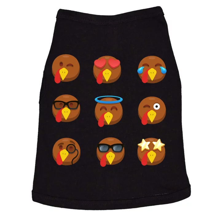 Turkey Emoji's Funny Thanksgiving Doggie Tank