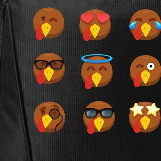 Turkey Emoji's Funny Thanksgiving City Backpack