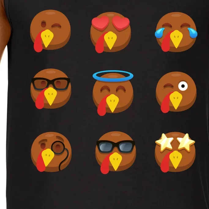 Turkey Emoji's Funny Thanksgiving Comfort Colors® Tank Top