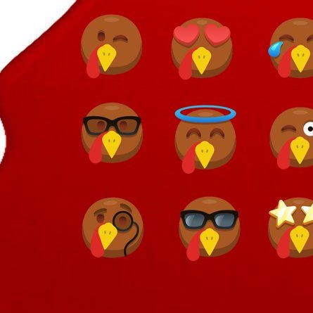 Turkey Emoji's Funny Thanksgiving Tree Ornament
