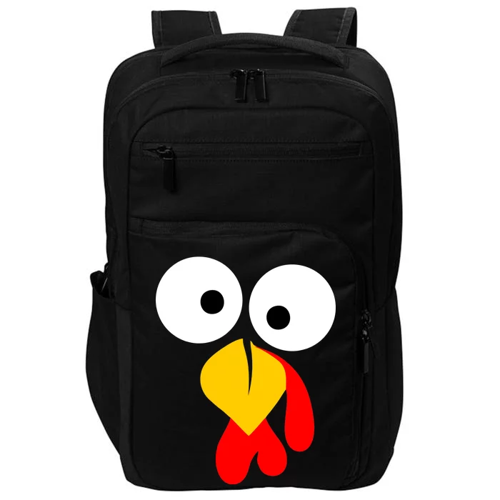 Turkey Face Funny Thanksgiving Day Impact Tech Backpack