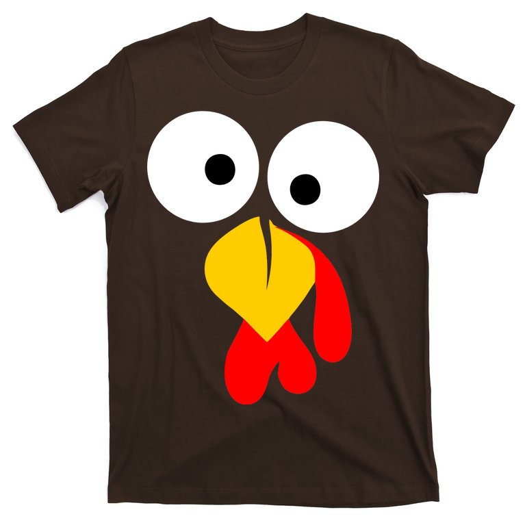 Turkey Face Funny Thanksgiving Day T-Shirt