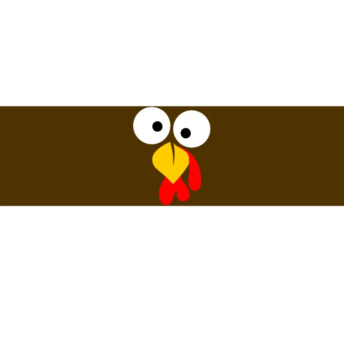 Turkey Face Funny Thanksgiving Day Bumper Sticker