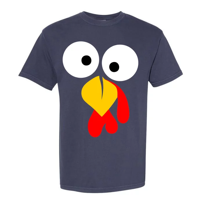 Turkey Face Funny Thanksgiving Day Garment-Dyed Heavyweight T-Shirt