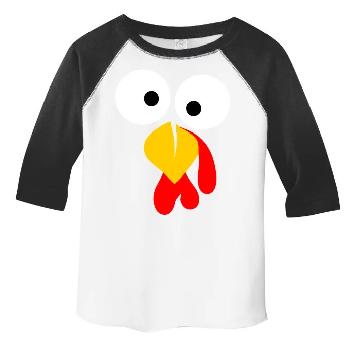 Turkey Face Funny Thanksgiving Day Toddler Fine Jersey T-Shirt