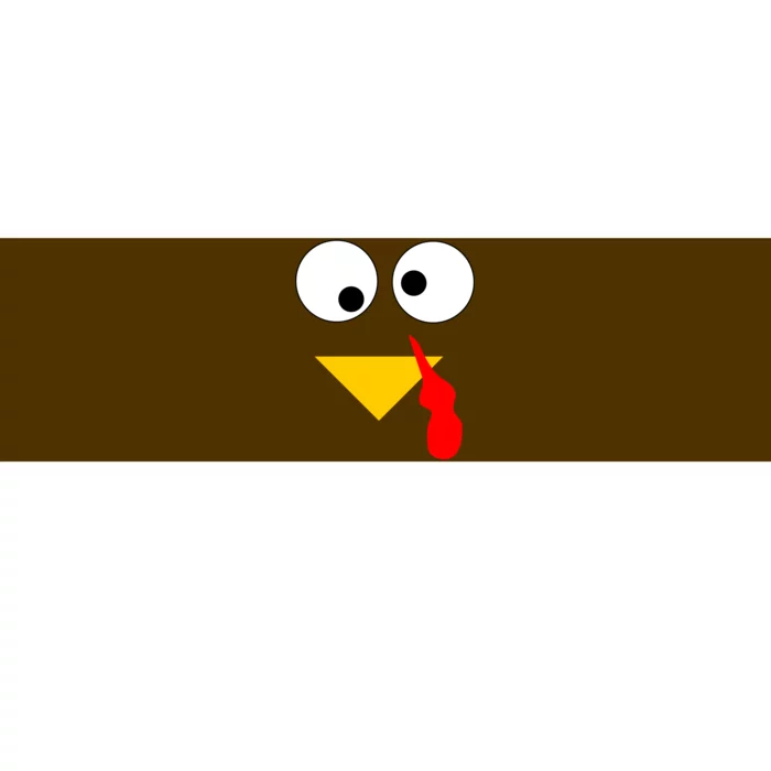 Turkey Face Gobble Thanksgiving Bumper Sticker