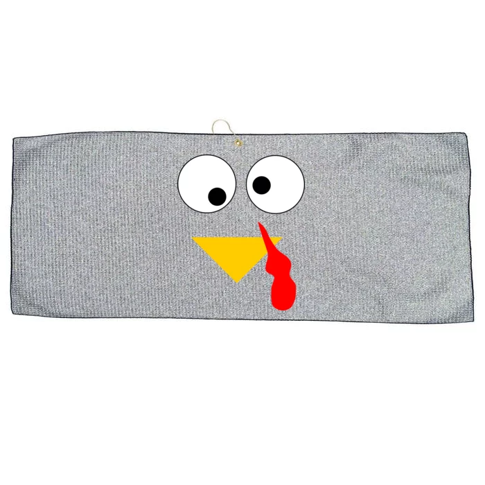 Turkey Face Gobble Thanksgiving Large Microfiber Waffle Golf Towel