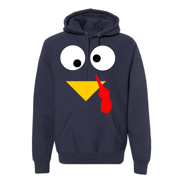 Turkey Face Gobble Thanksgiving Premium Hoodie