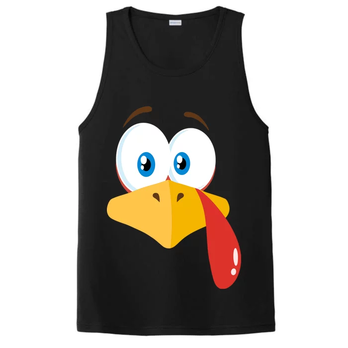 Turkey Face Pilgrim Funny Cute Performance Tank