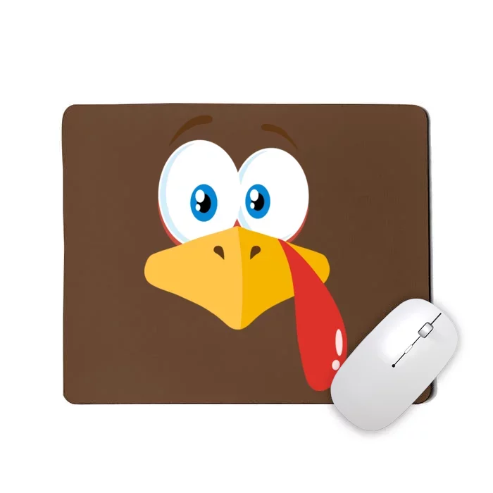 Turkey Face Pilgrim Funny Cute Mousepad