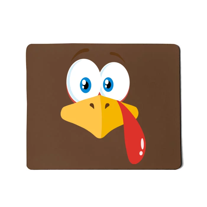 Turkey Face Pilgrim Funny Cute Mousepad