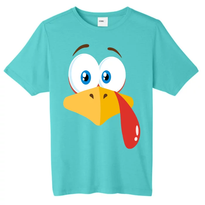 Turkey Face Pilgrim Funny Cute ChromaSoft Performance T-Shirt