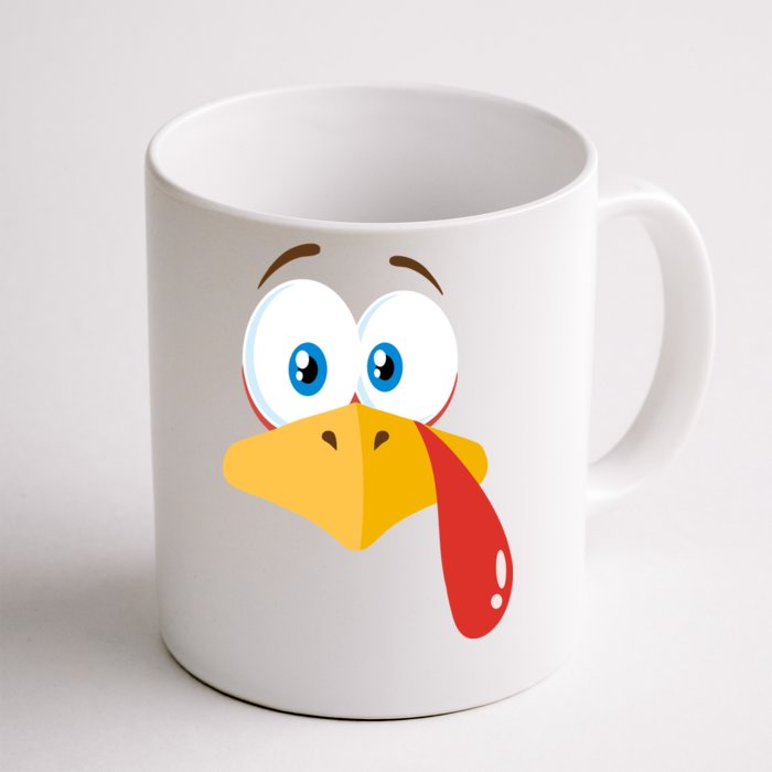 Turkey Face Pilgrim Funny Cute Front & Back Coffee Mug