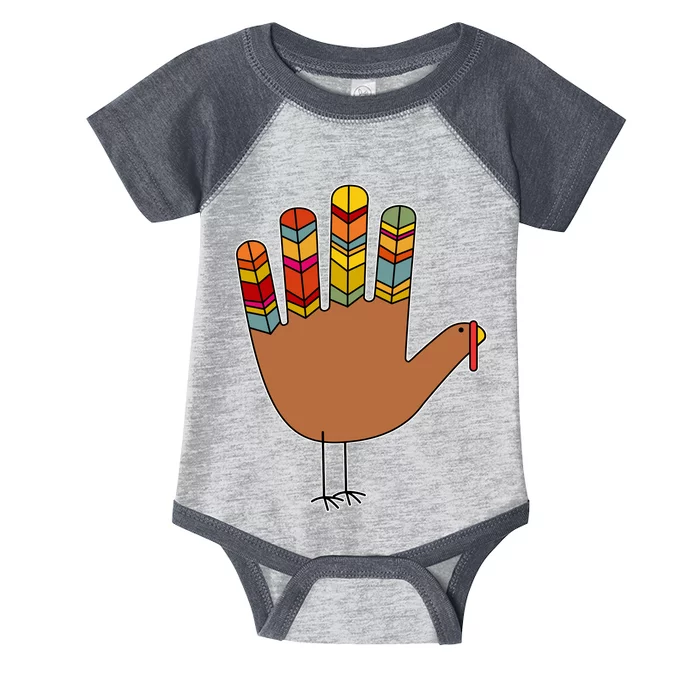 Turkey Hand High Five Infant Baby Jersey Bodysuit