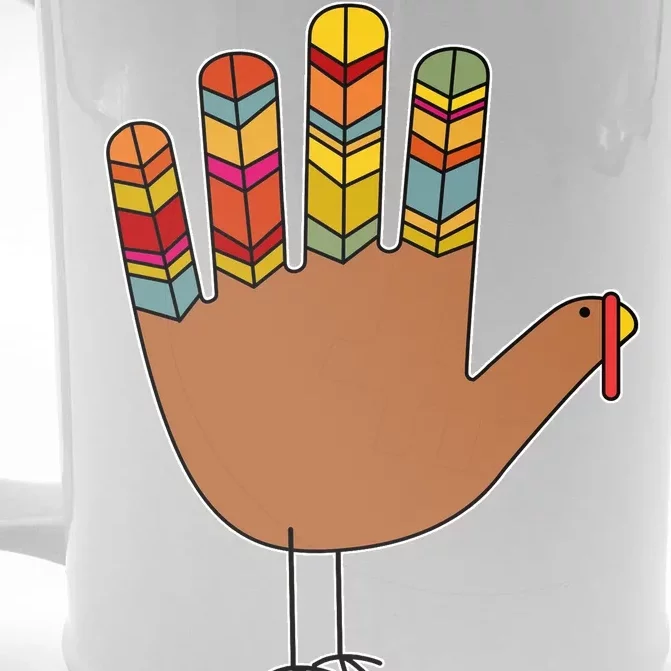 Turkey Hand High Five Front & Back Beer Stein