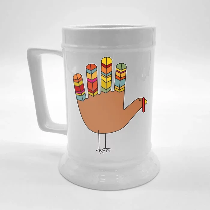 Turkey Hand High Five Front & Back Beer Stein