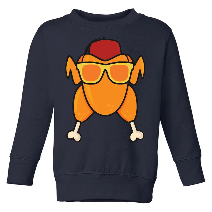 Turkey Head Happy Thanksgiving Day Funny Toddler Sweatshirt