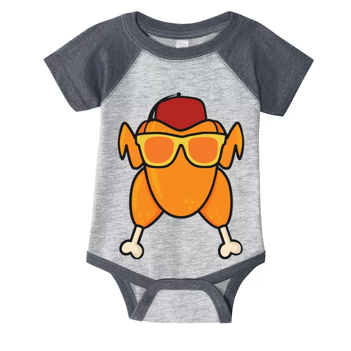 Turkey Head Happy Thanksgiving Day Funny Infant Baby Jersey Bodysuit