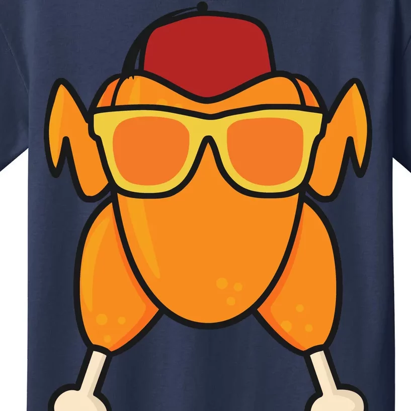 Turkey Head Happy Thanksgiving Day Funny Kids T-Shirt