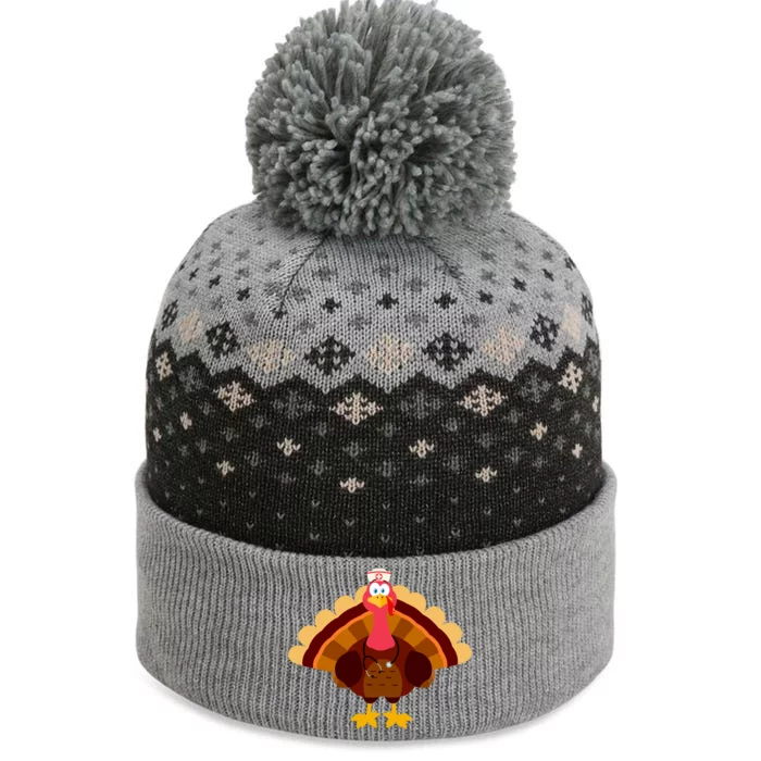 Turkey Nurse The Baniff Cuffed Pom Beanie