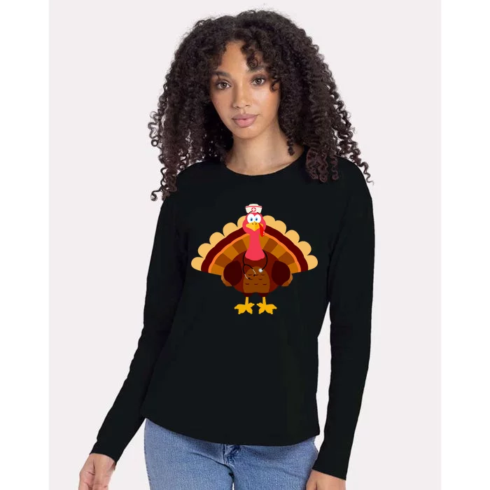 Turkey Nurse Womens Cotton Relaxed Long Sleeve T-Shirt