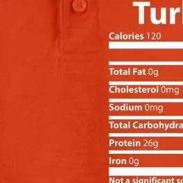 Turkey Nutritional Facts Funny Thanksgiving Dry Zone Grid Performance Polo