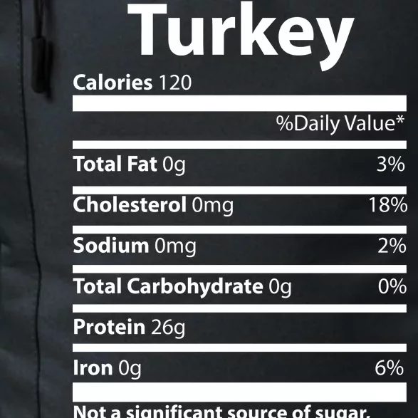 Turkey Nutritional Facts Funny Thanksgiving Daily Commute Backpack