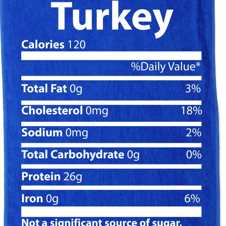 Turkey Nutritional Facts Funny Thanksgiving Platinum Collection Golf Towel