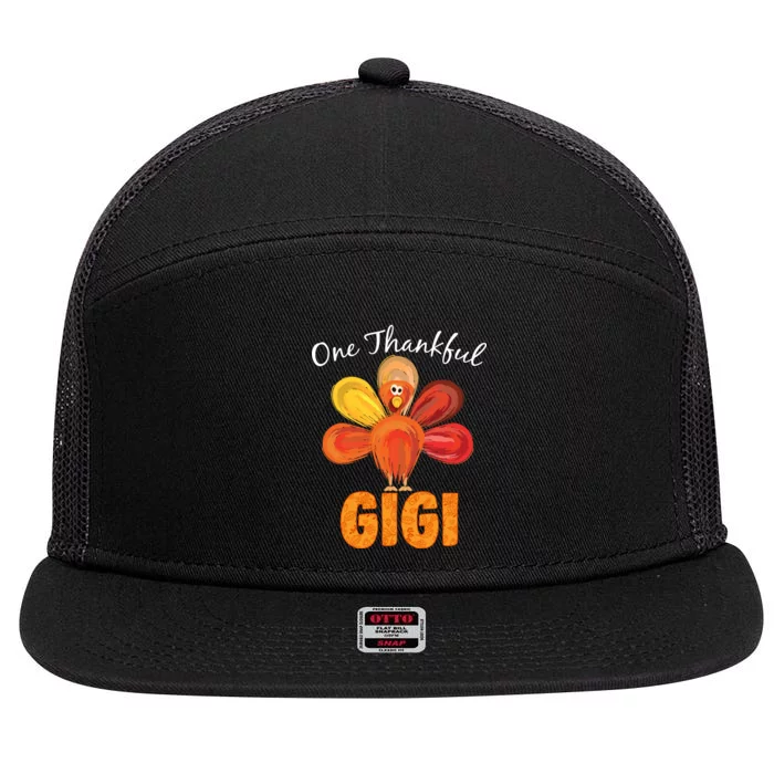 Turkey One Thankful Gigi 7 Panel Mesh Trucker Snapback Hat