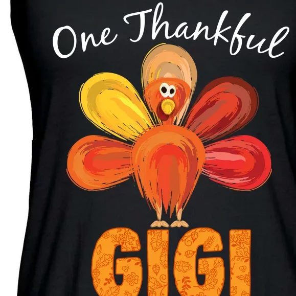 Turkey One Thankful Gigi Ladies Essential Flowy Tank