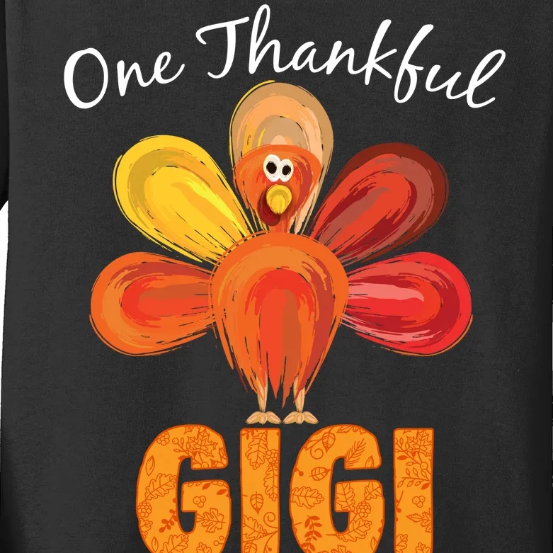 Turkey One Thankful Gigi Kids Long Sleeve Shirt