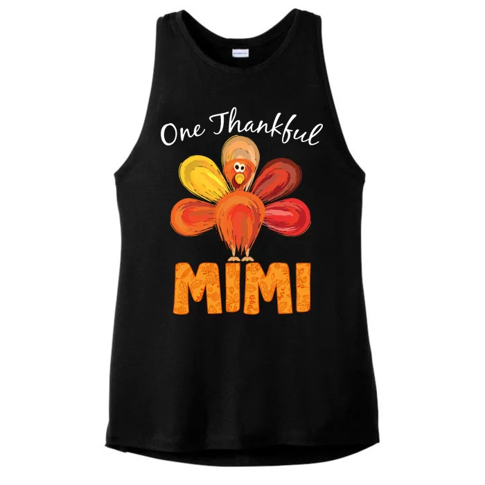 Turkey One Thankful Mimi Ladies Tri-Blend Wicking Tank