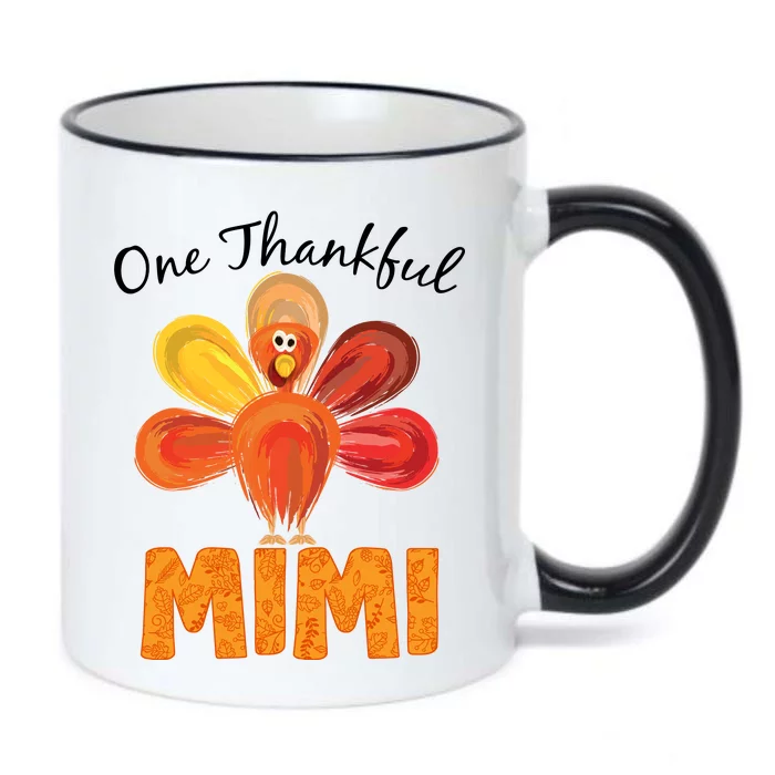 Turkey One Thankful Mimi Black Color Changing Mug