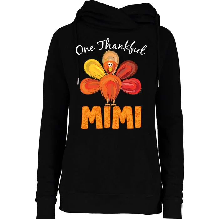 Turkey One Thankful Mimi Womens Funnel Neck Pullover Hood