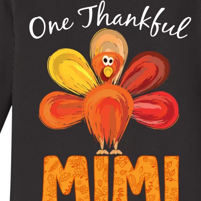 Turkey One Thankful Mimi Baby Long Sleeve Bodysuit